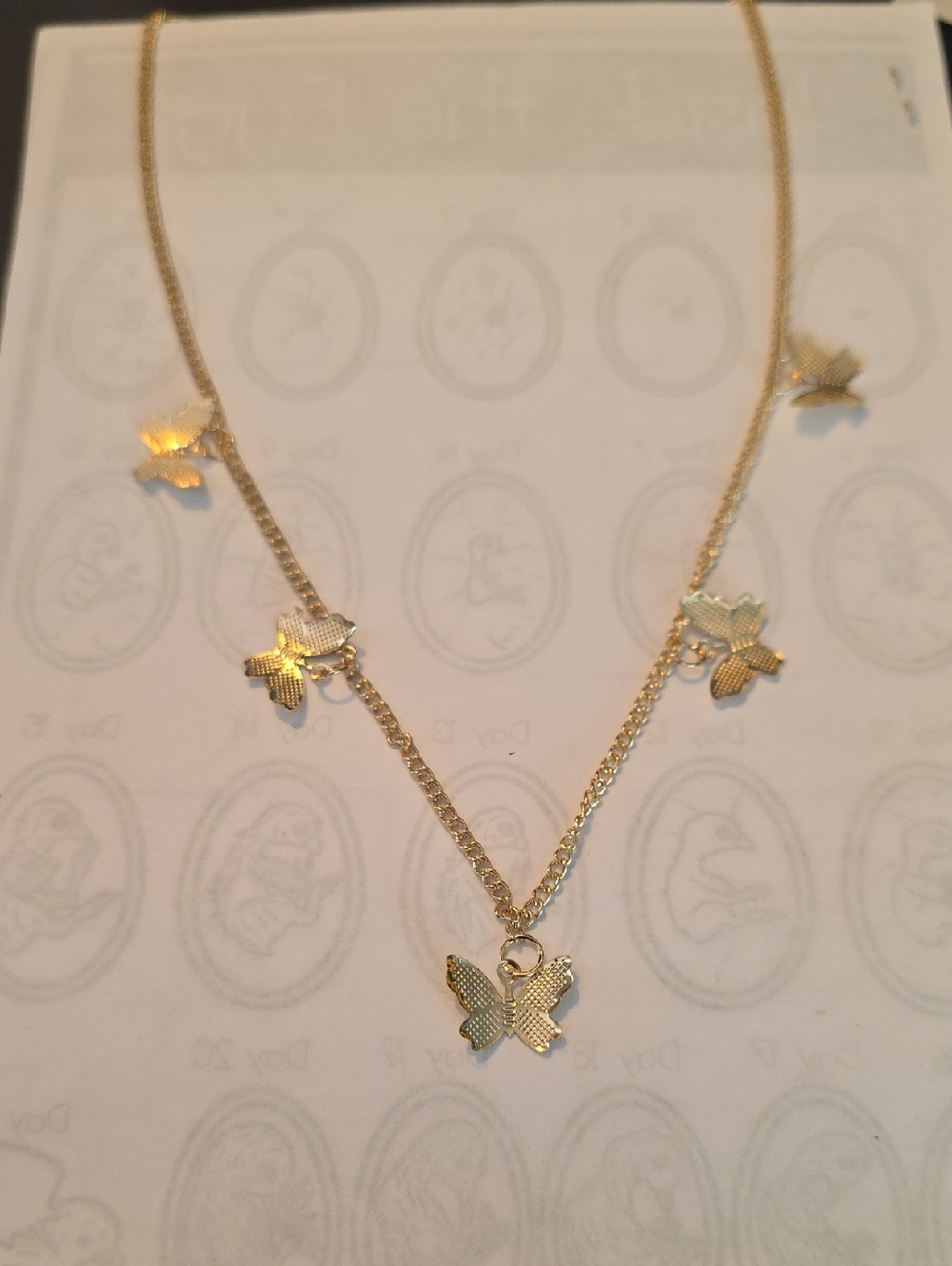 Gold Butterfly Charm Necklace for Women - Picture 5 of 7